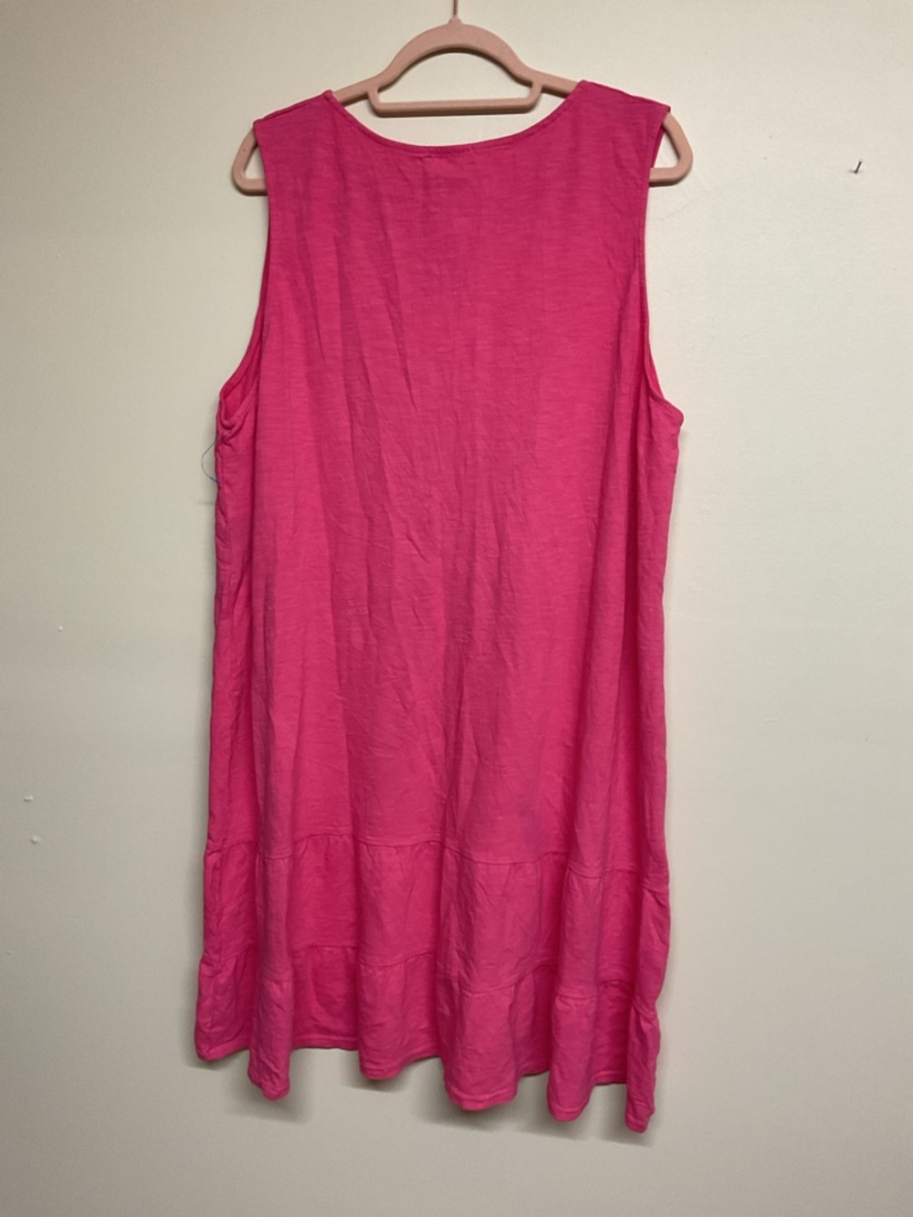 fresh produce Hot Pink Tank Dress with Scoop Neck - Picture 3 of 3